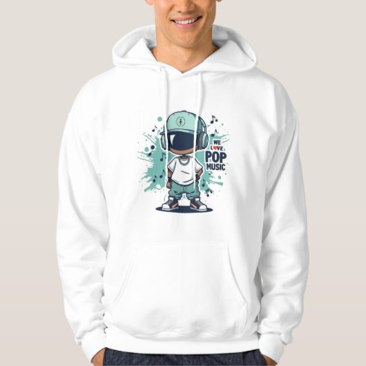 Wir lieben Popmusik Hoodie (Vorderseite)
