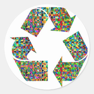 Wir lieben Recycelnd Champions Runder Aufkleber