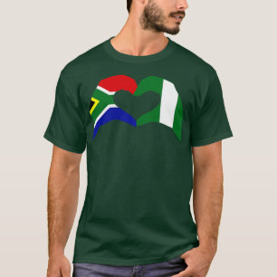 Wir lieben Südafrika Nigeria Patriot Flaggen Serie T-Shirt