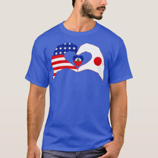 Wir lieben USA Japan Haiti multinationaler Patriot T-Shirt