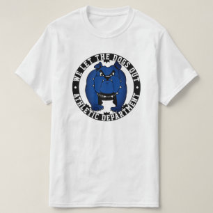 Wir Ließ die Hunde aus Schule Sport Bulldog Maskot T-Shirt