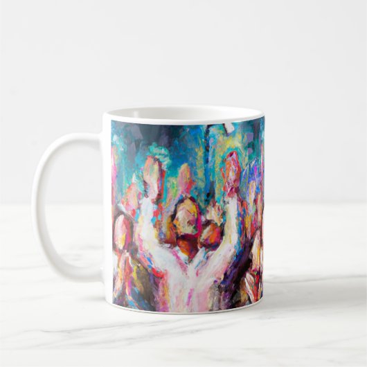 Wir loben das Abstrakte Kaffeetasse (Links)