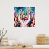 Wir loben das Abstrakte Poster (Küche)