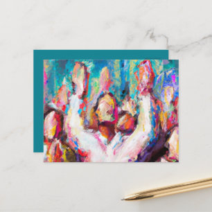 Wir loben das Abstrakte Postkarte