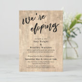 Wir locken Handschrift Typografie auf Blasswald Einladung (Stehend Vorderseite)