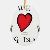 wir Long Island der Liebe Keramik Ornament (Vorne)