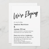 Wir lopfen Typografie, Minimale Handschrift Einladung (Vorne/Hinten)