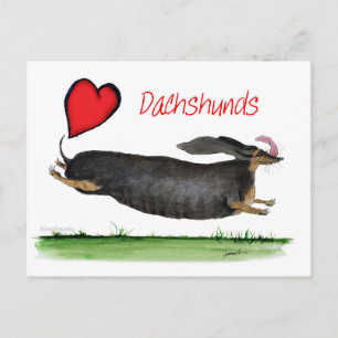 wir luden Dackeln von Tony Fernandes Postkarte