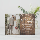 Wir luden zu rustikalen Hochzeiten ein Einladung (Stehend Vorderseite)