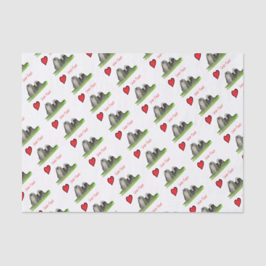 wir luv Shih tzus von Tony Fernandes Seidenpapier (Vorderseite)