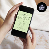 Wir machen 3 Fotos QR Code Limon Creme Green Weddi Einladung