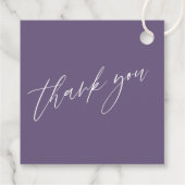 Wir machen Aquamarine Pflaumensaft Lila Hochzeit Geschenkanhänger (Rückseite)