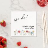 Wir machen Aquarell-Wiesen-Wildblumen Serviette (Beispiel)