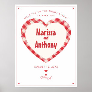 WIR MACHEN BBQ Casual Vintage Gingham Probedinner Poster