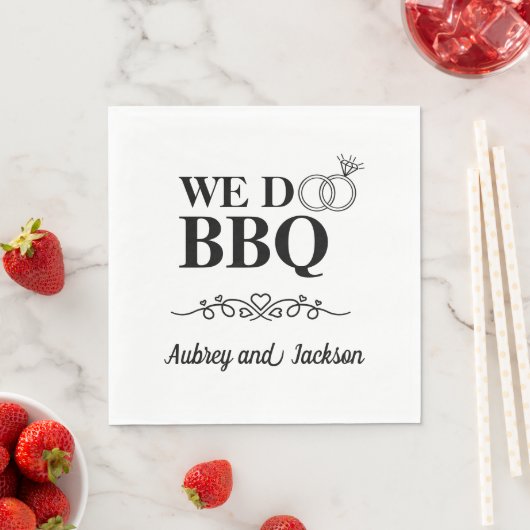 Wir Machen BBQ Verlobung Serviette (Beispiel)