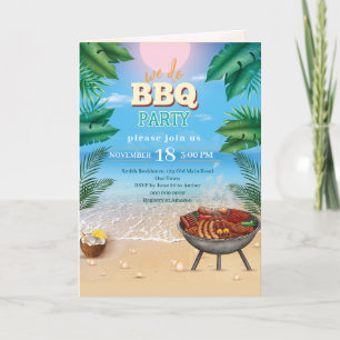 Wir machen Beach Party Einladung Beach GRILLEN Sum