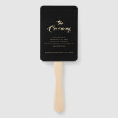 Wir machen Black Elegante Art Deco Fächer (Rückseite)