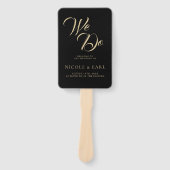 Wir machen Black Elegante Art Deco Fächer (Vorderseite)