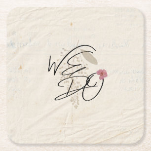 WIR MACHEN Blume Shabby Garden Chic Programm Rechteckiger Pappuntersetzer