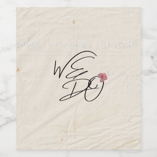 WIR MACHEN Blume Shabby Garden Chic Programm Weinetikett (Einzelnes Label)