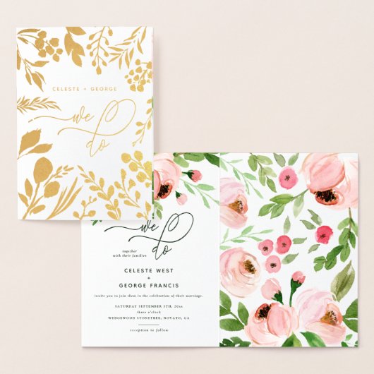 Wir machen Blumenaquarellfarben und reale Folienhe Folienkarte (Anzeige)