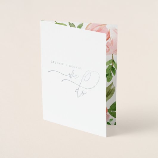 Wir machen Blumenaquarellfarben und reale Folienhe Folienkarte (Vorderseite)