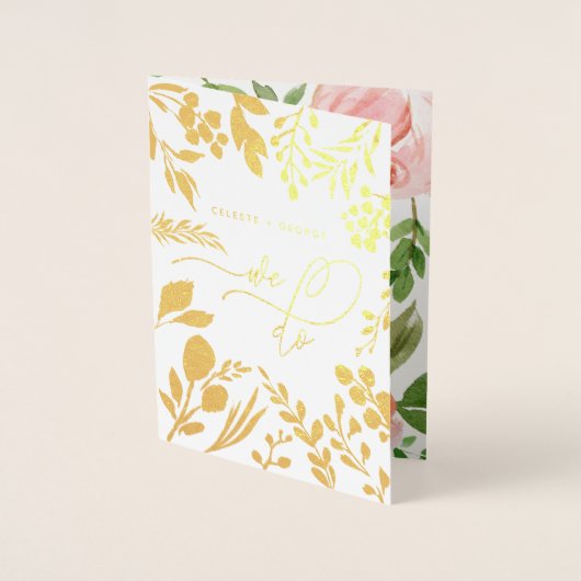 Wir machen Blumenaquarellfarben und reale Folienhe Folienkarte (Vorderseite)