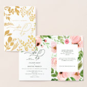 Wir machen Blumenaquarellfarben und reale Folienhe Folienkarte (Anzeige)