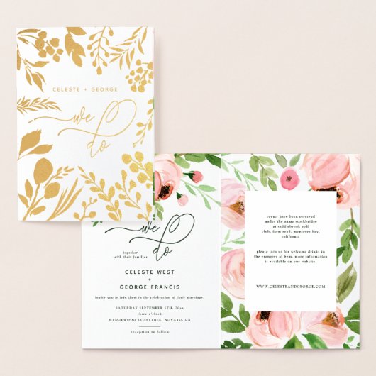 Wir machen Blumenaquarellfarben und reale Folienhe Folienkarte (Anzeige)