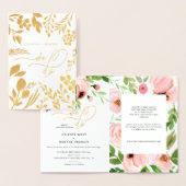 Wir machen Blumenaquarellfarben und reale Folienhe Folienkarte (Anzeige)