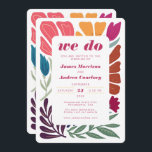 Wir machen Boho Chic Retro farbenfrohe Blumenhochz Einladung<br><div class="desc">Wir machen Boho Chic Retro farbenfrohe blumengeschichtliche Einladung</div>