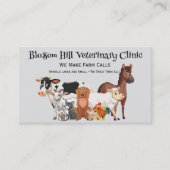 Wir machen den Betrieb zu großen Tierärzten Visitenkarte (Vorderseite)