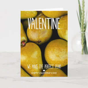 Wir machen die perfekte Birne zum Valentinstag Feiertagskarte