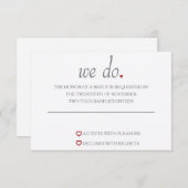 Wir machen die RSVP-Karte für Herz RSVP Karte (Vorne/Hinten)