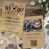 Wir machen Earthtone Retro Wirbel QR Code Foto Hoc Einladung