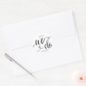 Wir machen ein einfaches, minimalistisches Skript Runder Aufkleber (Umschlag)