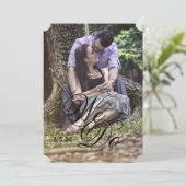 Wir machen ein elegantes Foto Hochzeit Einladung (Stehend Vorderseite)