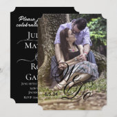 Wir machen ein elegantes Foto Hochzeit Einladung (Vorne/Hinten)