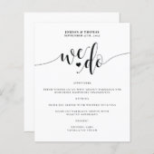 Wir machen ein elegantes Skript-Hochzeitsmenü (Vorne/Hinten)