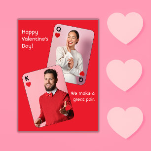 Wir machen ein großes Foto zum Valentinstag Feiertagskarte