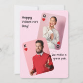 Wir machen ein großes Foto zum Valentinstag Feiertagskarte (Vorderseite)