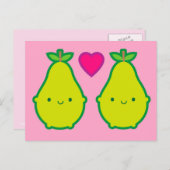 "Wir machen ein gutes Paar" Birnen Postkarte (Vorne/Hinten)