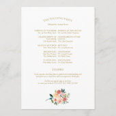 Wir machen ein Hochzeitsprogramm für goldene Wasse Programm (Rückseite)