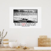 Wir machen ein Leben, indem wir geben Poster (Küche)