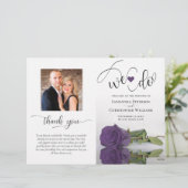 Wir machen ein Lila Hochzeitsprogramm für Rose und (Stehend Vorderseite)