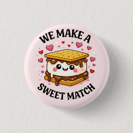 Wir machen ein süßes Match — Cute und ästhetische Button
