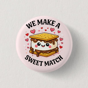 Wir machen ein süßes Match — Cute und ästhetische Button