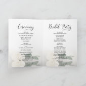 Wir machen eine elegante Elfenbeinblütenhochzeit m Programm (Innenseite)