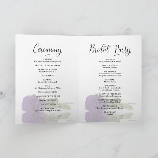 Wir machen eine elegante Lila Rose nach einer Hoch Programm (Innenseite)