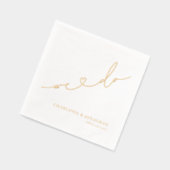 Wir machen eine elegante, moderne Hochzeit Servietten Mit Folie (Links)